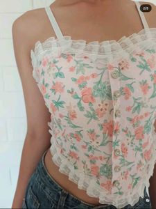 Floral Lace Corset Top