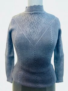 Stylish Black Knit Turtleneck Top