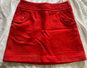 Retro Orange Mini Skirt