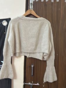 Cropped Knit Cardigan