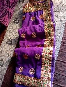 Party Wear Puple Saree