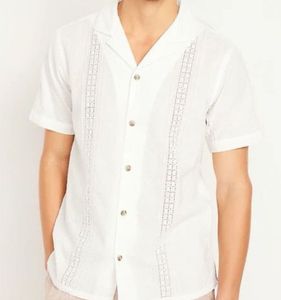 Old Navy White Camp Shirt
