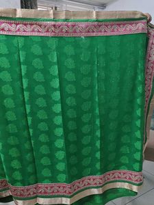 Green Embroidered Saree