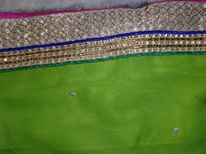 Parrot Green Festive Saree With Blouse
