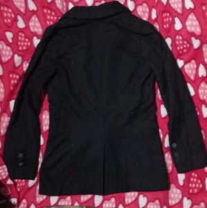 Woman's Solid Black Casual Blazer