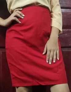 Red Pencil Skirt (Formal)