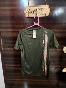 Olive Green Sports T-Shirt