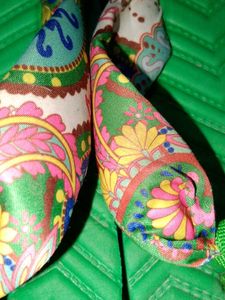Green &amp; Floral Flip-Flops