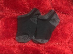 Black Socks with Blue Accents