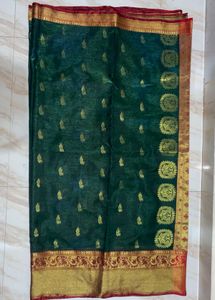 Elegant Red &amp; Gold Saree