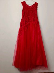 Elegant Red Ethnic Gown