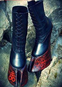 Red Hoof Heel Boots