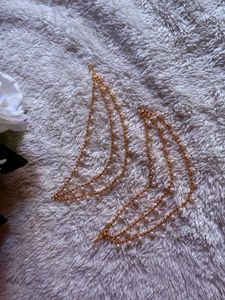 Pearl &amp; Gold Ear Chain Accessory