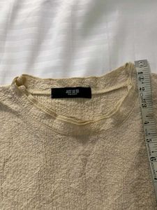 Beige Sleeveless Top Bust 34-38 Stretchy