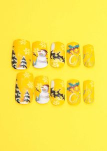 Fake Stick On Nails ( Christmas Vibe )