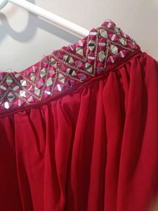 Hot pink dress 3 piece top bottom and shrug