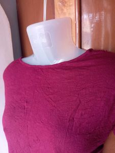 Maroon Crop Top