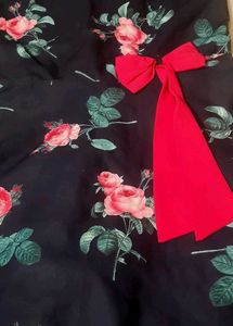 Navy Blue Floral Frock