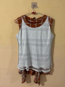 Stylish Brown Plaid Top