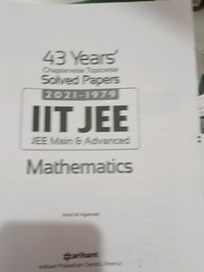 43 Years Chapterwise Topic Wise Solved Paper For IIT Mathematics