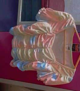 Tie-dye Ruched Top