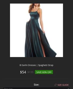 B.darlin Bottle Green Spaghetti Strap Dress.