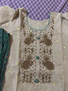 Green Heavy Work Lehenga