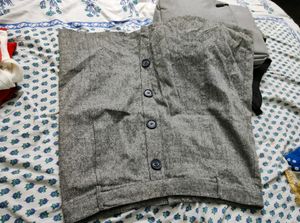Grey Jute Formal Skirt