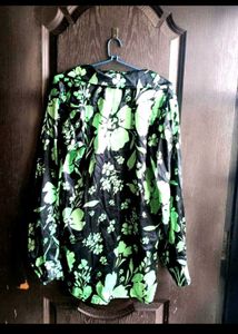 neon floral print coord set