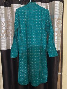 Teal Printed Kurta