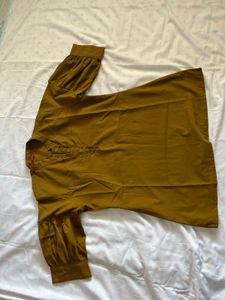Olive Green Shirt Stylr Top