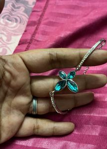 Silver &amp; Teal blue Necklace, Earring Combo