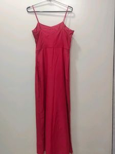Red party wear gown