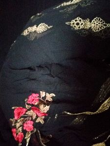 Stunning Black &amp; Gold Embroidered Ethnic Dress