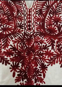 Short Embroidery Kurta For Jeans And Plazo