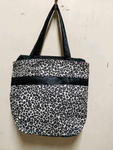 Leopard Print Tote Bag with Bow