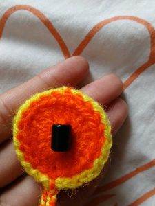 Handmade Crochet Pin - Bright & Unique
