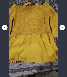Off Shoulder Yellow Top