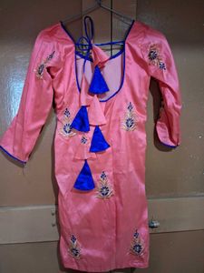 Festive Woman Banarasi Silk Patiala Kurti Bottom