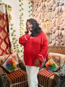 Red IKKAT Printed Kurti