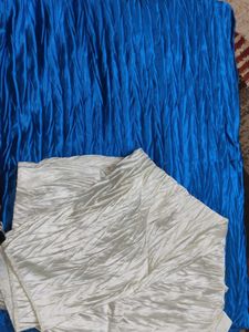 Blue & White Crinkle Fabric