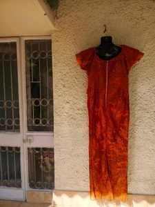 Rust couture Gown