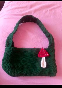 Green Crochet Handbag