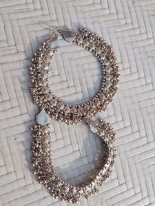 Silver Anklets with bells