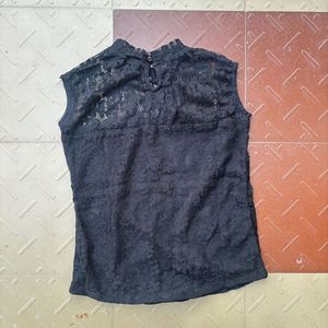 Elegant Black Lace Top