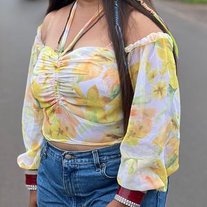 Floral Off-Shoulder Top &amp; Shorts