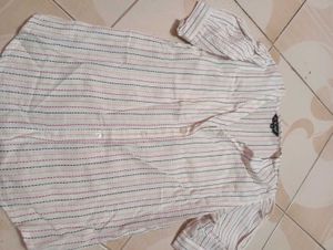 Striped Puff Sleeve Casual Top