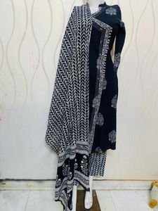 3 Pece Black Color Cotton Set