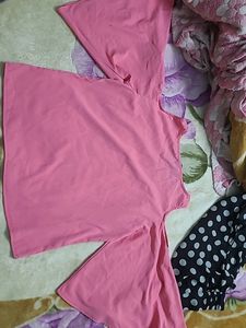 Harpa Cold Shoulder Top With Batwing Sleeves