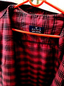 A Red Colour Casual Shirt